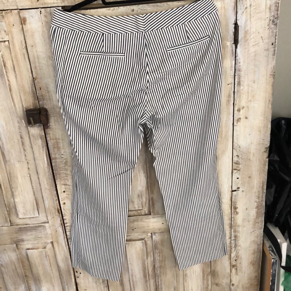 J crew crop striped pant